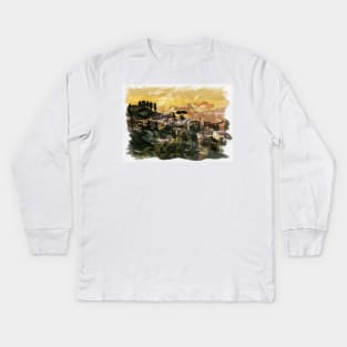 Tuscany Italy Historic Countryside treasures considered one of a kind worldwide Kids Long Sleeve T-Shirt